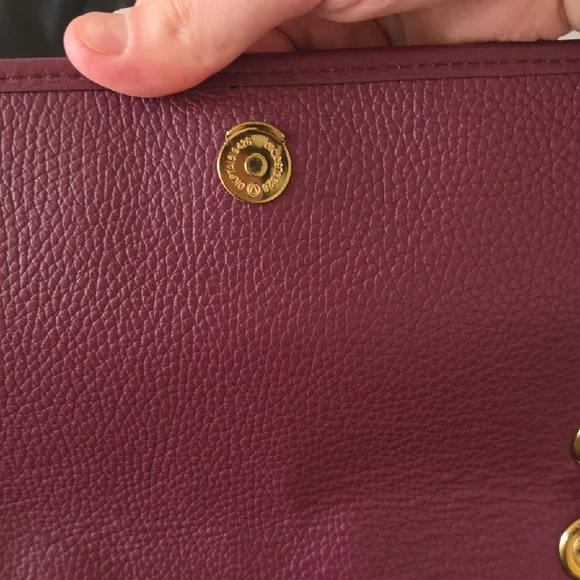 Karl Lagerfeld Plum Shoulder Bag with Gold Chain - Picture 6 of 16